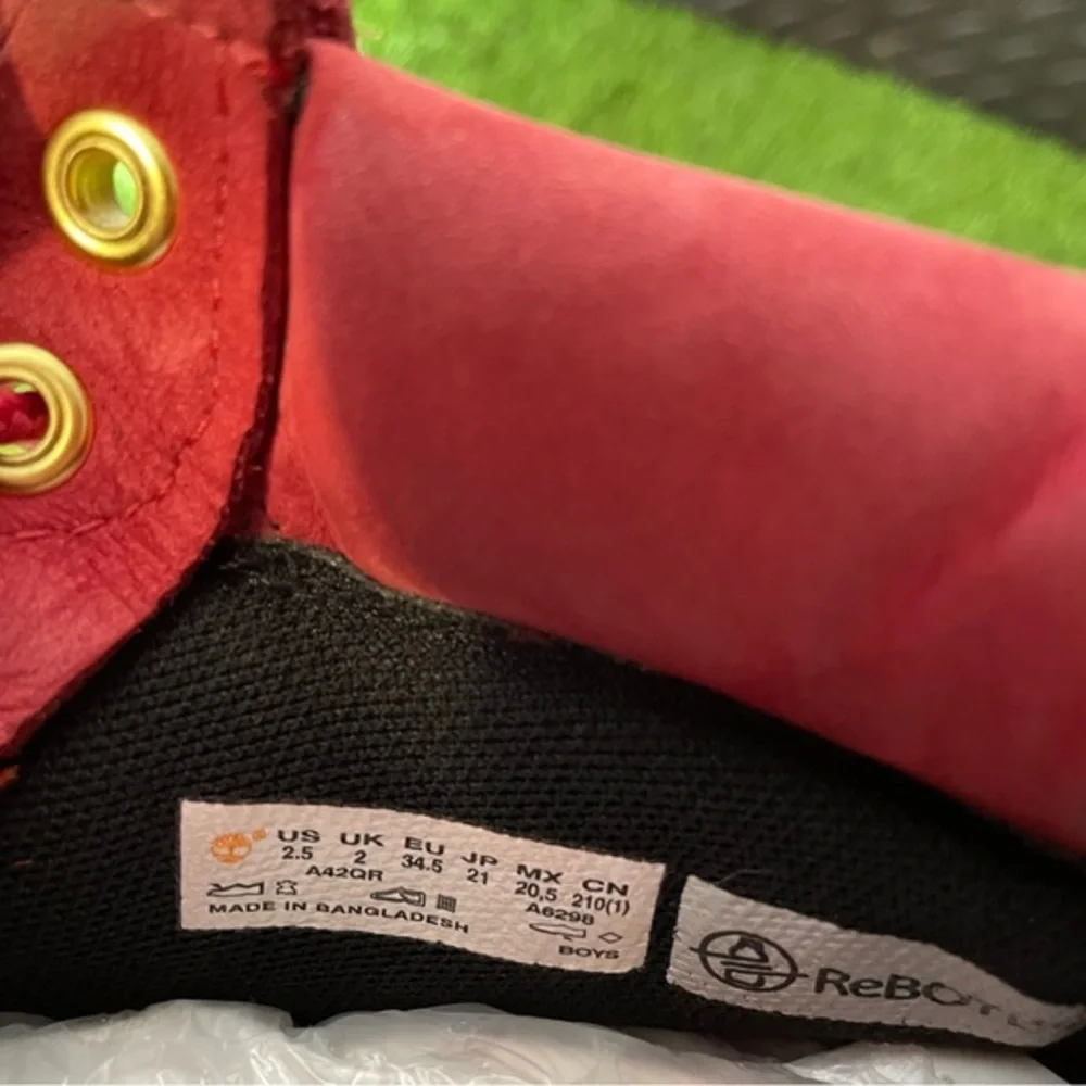 Timberland red suede